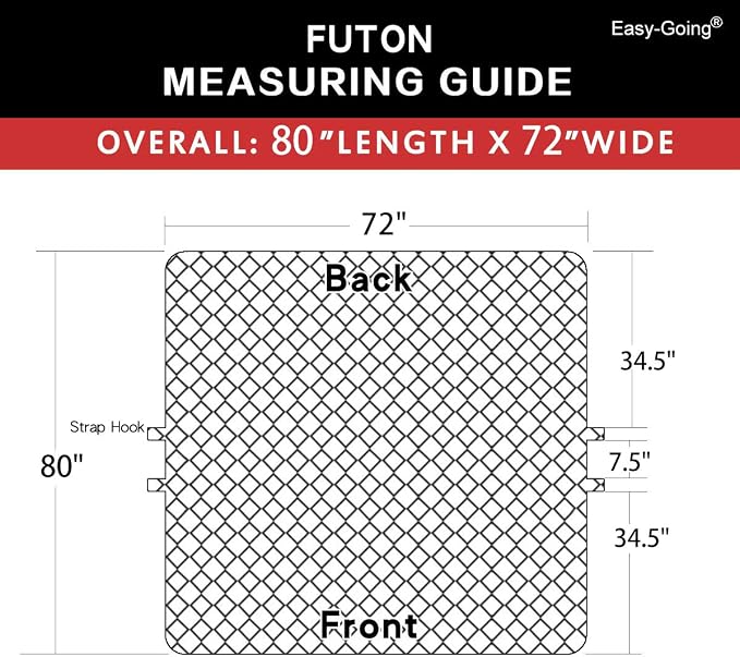 Easy-Going Reversible Couch Cover, Large Futon Sofa, Darkgray/Beige | Machine - Image 6