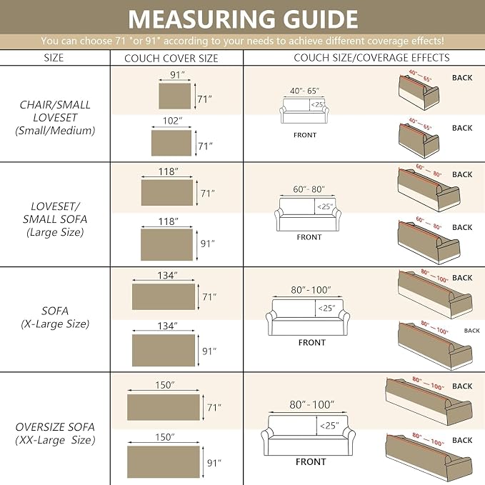 MYSKY HOME Couch Covers for 3 Cushion Couch Sofa, Sectional Couch Cover L Shape - Image 6