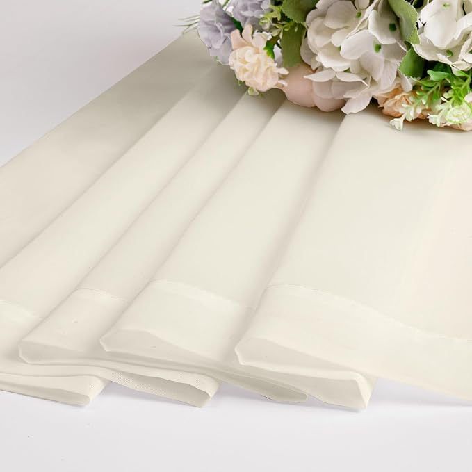 Sheer Curtains 72 Inches Long 2 Panels Set, Light Filtering Sheer Curtain Rod - Image 6