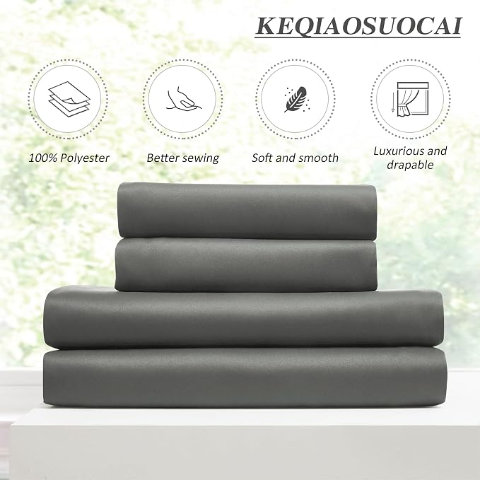 Grey Pinch Pleat Curtains & Drapes 156 Inches Long 2 Panels Set, Privacy - Image 5