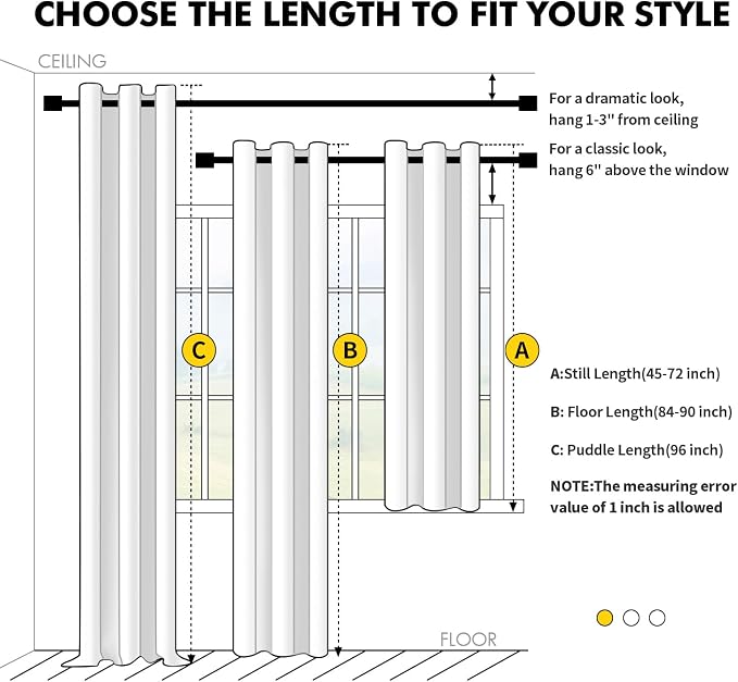 MIULEE Blackout Curtains for Bedroom 2 Panels 40 x 54 Inch Long Silver Grey | - Image 7
