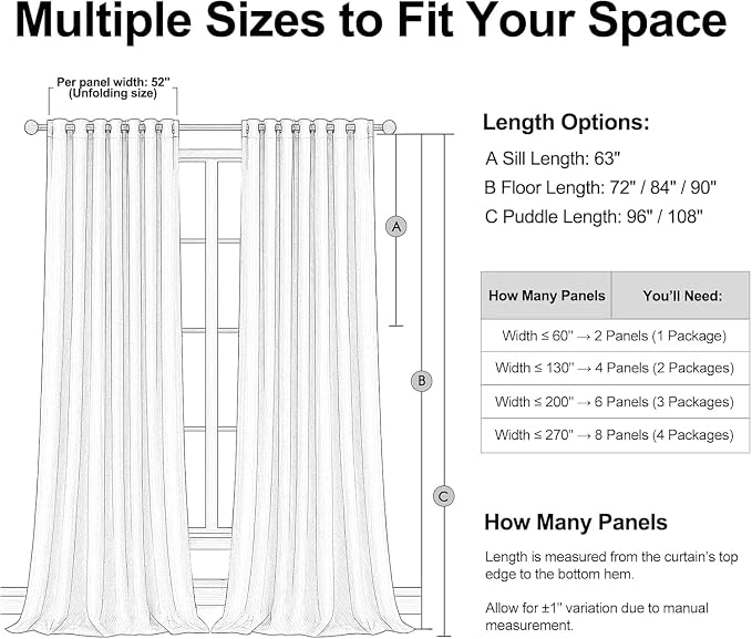 Topfinel Boho Black Out Linen Curtains 86 Inch Length 2 Panels Set - Image 9