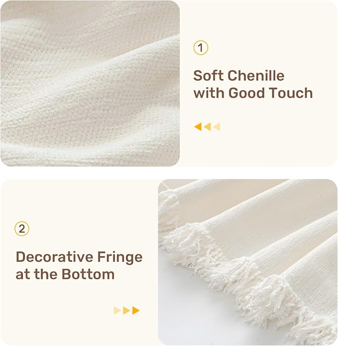 2 Pieces Sectional Couch Covers L Shaped Cover XL Cream White | Thick Washable - Image 7