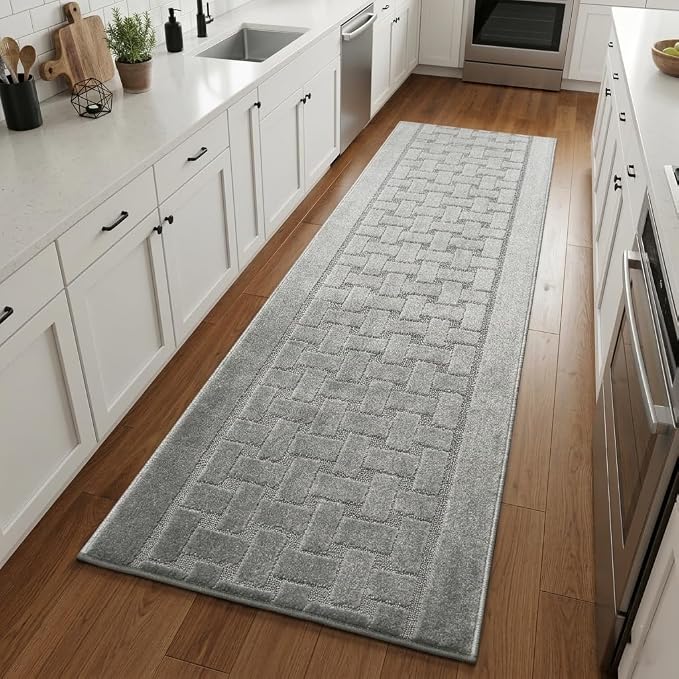 Runner Rug 14 ft, Non-Slip Washable Rug, Rubber Backing, Rolled in Box by ORFAHOME