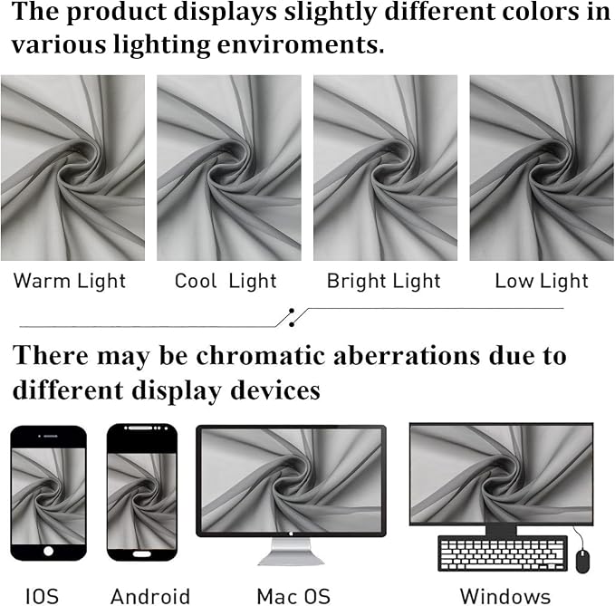 Charcoal Grey Sheer Curtains 14 Inch Length 2 Panels Set, Light Reducing Short - Image 5