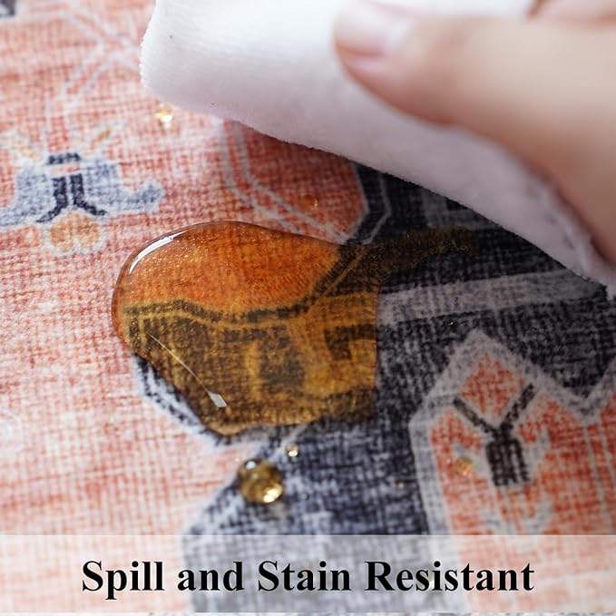 Washable 2x5 Hallway Runner Rug: Indoor Vintage Water Resistant Kitchen - Image 5