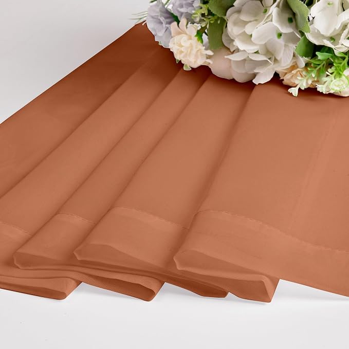 Chyhomenyc Orange Sheer Curtains 30 inch Length 2 Panels, Light Filtering Voile - Image 8