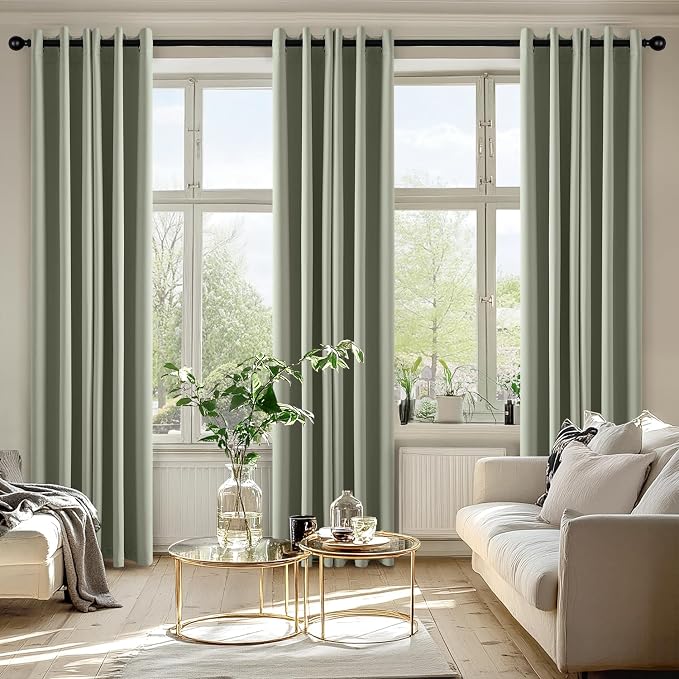 MIULEE Blackout Curtains for Bedroom 2 Panels 40 x 78 Inch Long Sage Green | - Image 6