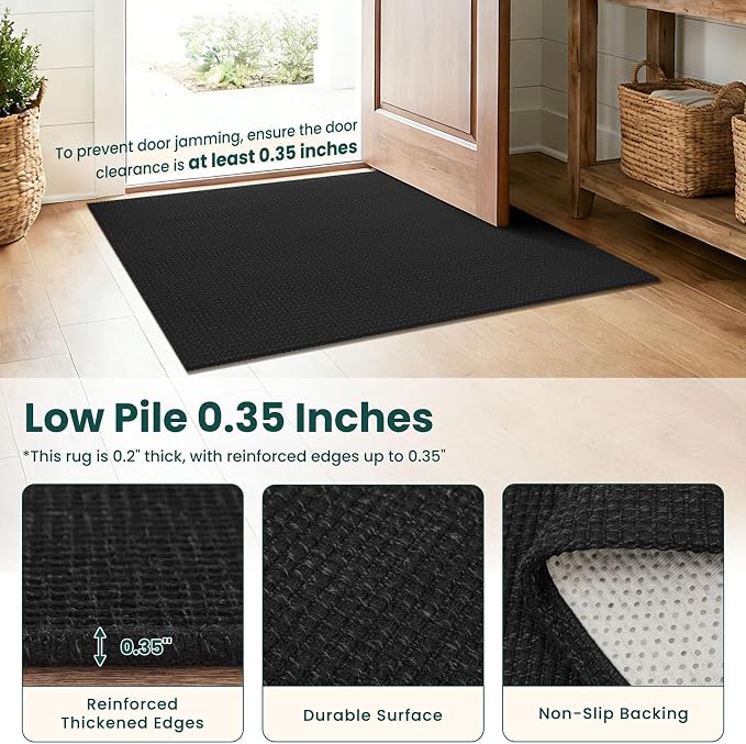 KOZYFLY Black 3x16 Runners Rugs - Image 4