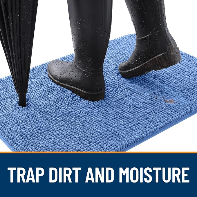 OLANLY Dog Door Mat for Muddy Paws 54x24, Super Absorbent Chenille Mud Mat | - Image 2