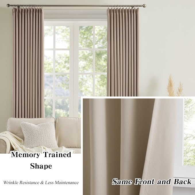 Pinch Pleated Curtains 144 Inch Long 12 FT Tall - Image 6