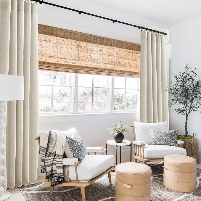 RYB HOME Sheer Curtains 108 inches, Extra Long Floor to Ceiling Curtains | - Image 6