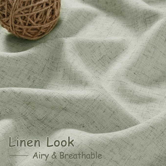 Extra Long Sage Green Curtain 2 Panels 102 inches Long - Image 5