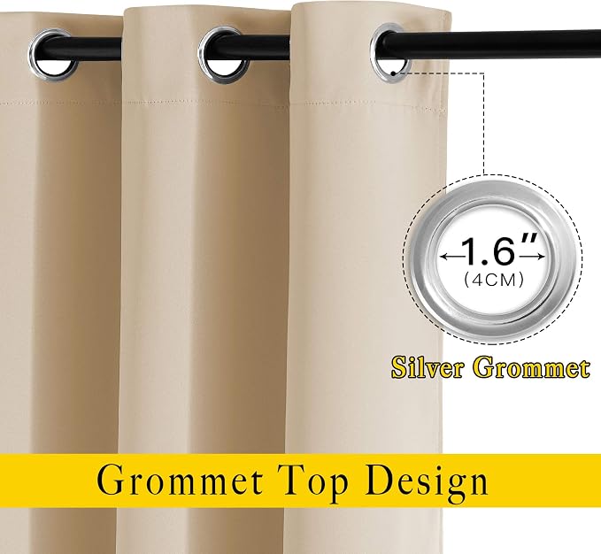 NICETOWN Room Darkening Grommet Curtain Panels - Image 2