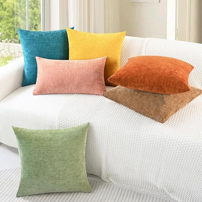 CaliTime Decorative Couch Throw Pillow Covers 24 X 24 Inches Sage Green | Pack - Image 4