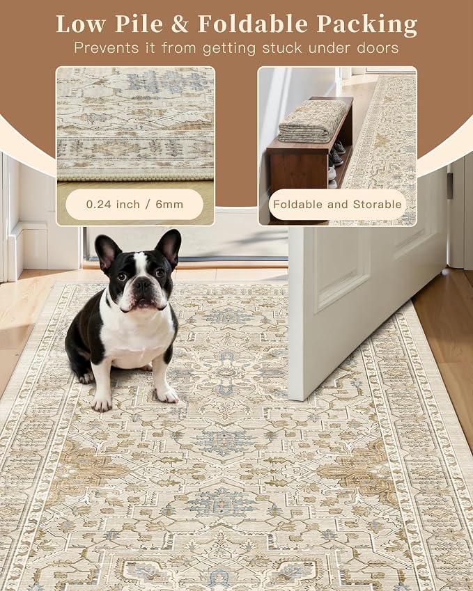 Madane Hallway Runner Rug 3x16 Washable Kitchen Runners Long, Soft Thin - Image 6