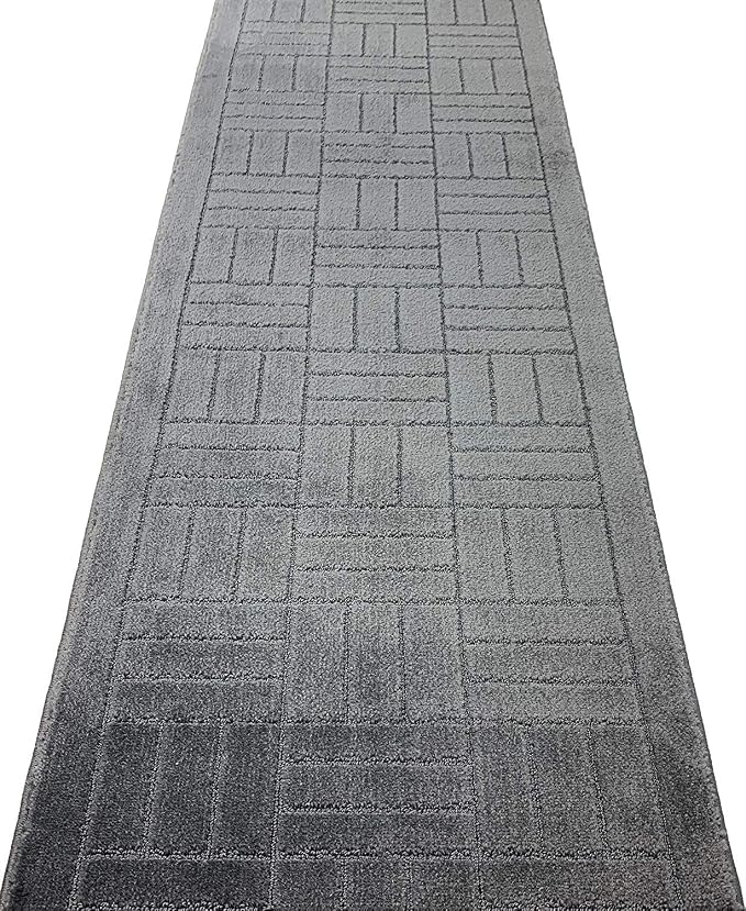 5 Ft Charcoal Hallway Runner Rug Non Slip Washable, Indoor Kitchen Entryway | - Image 3
