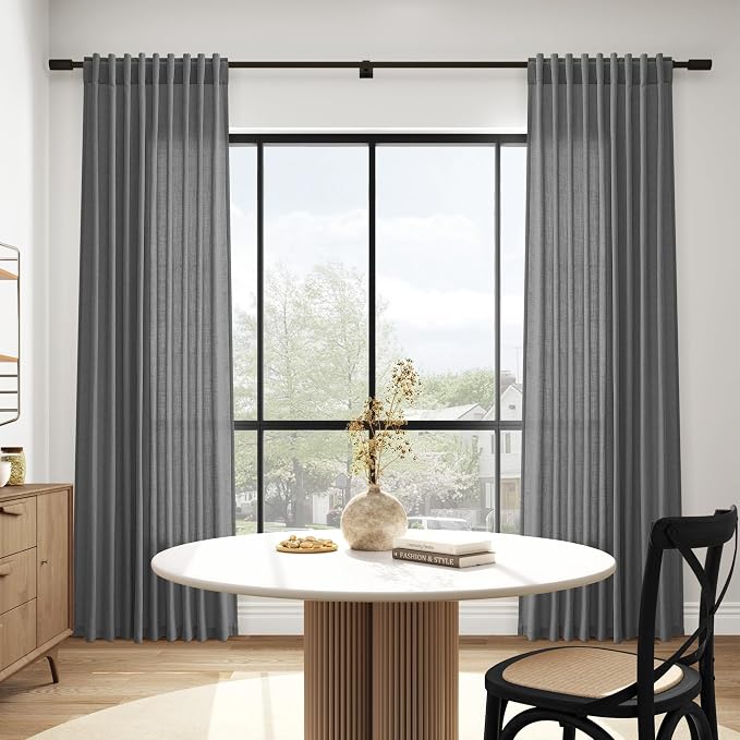 Blazer Grey Curtains 63 Inches Long 2 Panel Sets - Image 6