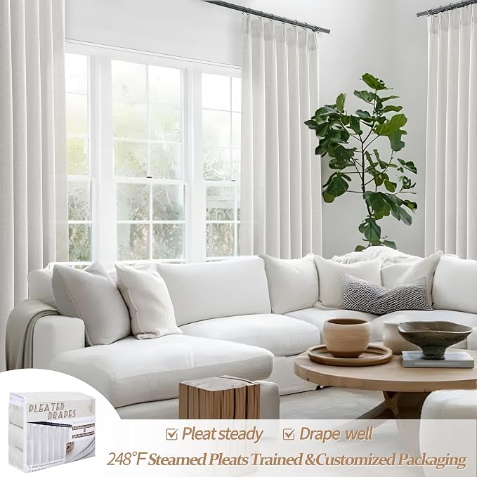 PleatedDrapes 102 Inch Long Curtains - Image 6