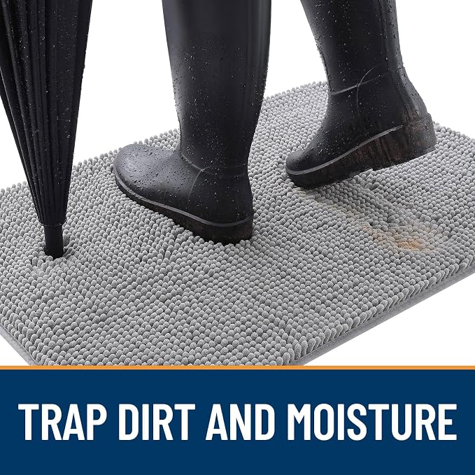 OLANLY Dog Door Mat for Muddy Paws 70x35, Super Absorbent Chenille Mud Mat | - Image 2