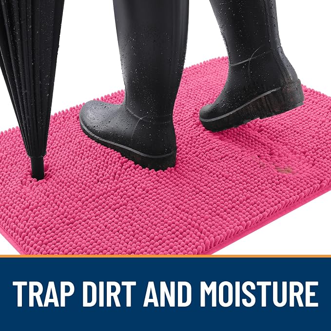 OLANLY Dog Door Mat for Muddy Paws 36x24, Super Absorbent Chenille Mud Mat | - Image 2