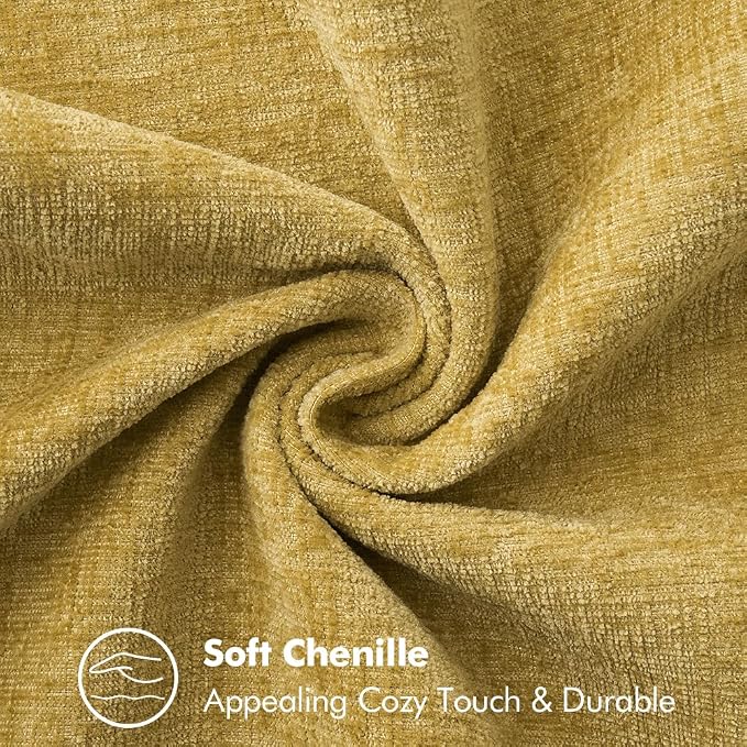MIULEE Decorative Lumbar Throw Pillow Covers 12x20 Inch Mustard Yellow | 2 Pack - Image 4
