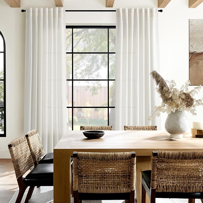 Natural Linen Curtains 120 Inches Long - Image 8