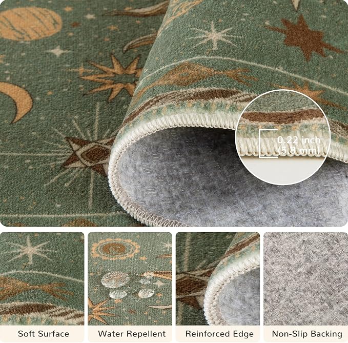Vacuum-Friendly, 2x10 Washable Area Rug - Image 3