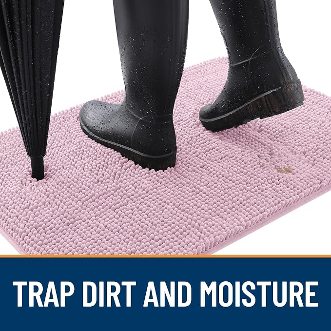 OLANLY Dog Door Mat for Muddy Paws 50x30, Super Absorbent Chenille Mud Mat | - Image 2