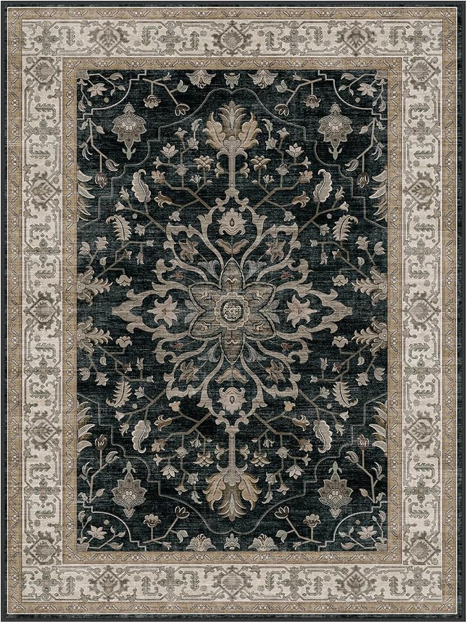 RELEANY Washable Area Rug, Square 8'x8', Water Repellent, Pet Friendly - Image 8