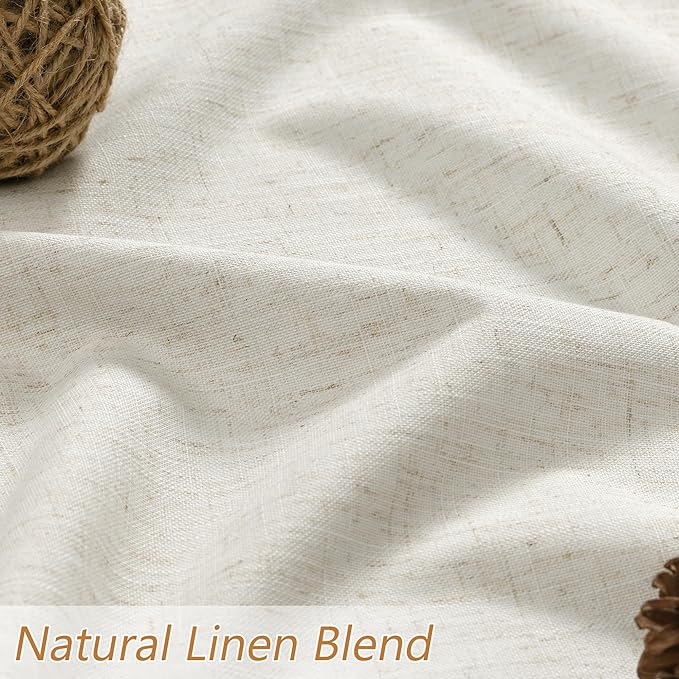 Extra Long 100% Blackout Linen Curtains - Image 5