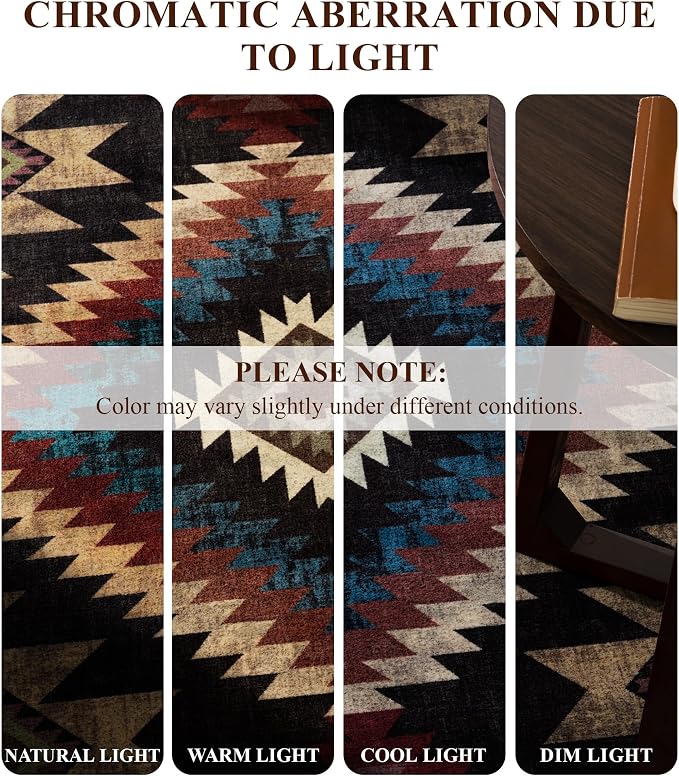 Rustic Cabin Area Rug for Bedroom 6x9, Machine Washable Lodge Bear Rug - Image 8