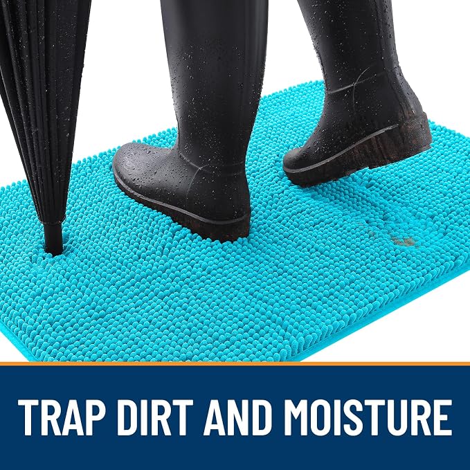 OLANLY Dog Door Mat for Muddy Paws 59x24, Super Absorbent Chenille Mud Mat | - Image 2