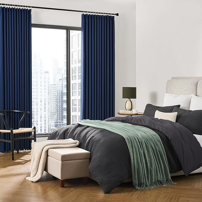 Extra Wide Patio Sliding Door Blind Curtains 102 Inces Long 2 Panels, Vertical - Image 4