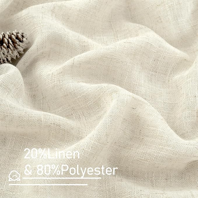 Semi Sheer Linen Window Curtains - Image 3