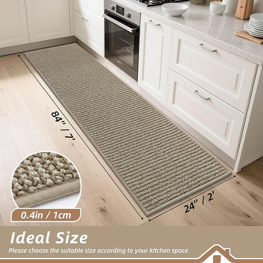BEQHAUSE Kitchen Runner Rugs 24"x84", Kitchen Mats - Image 2