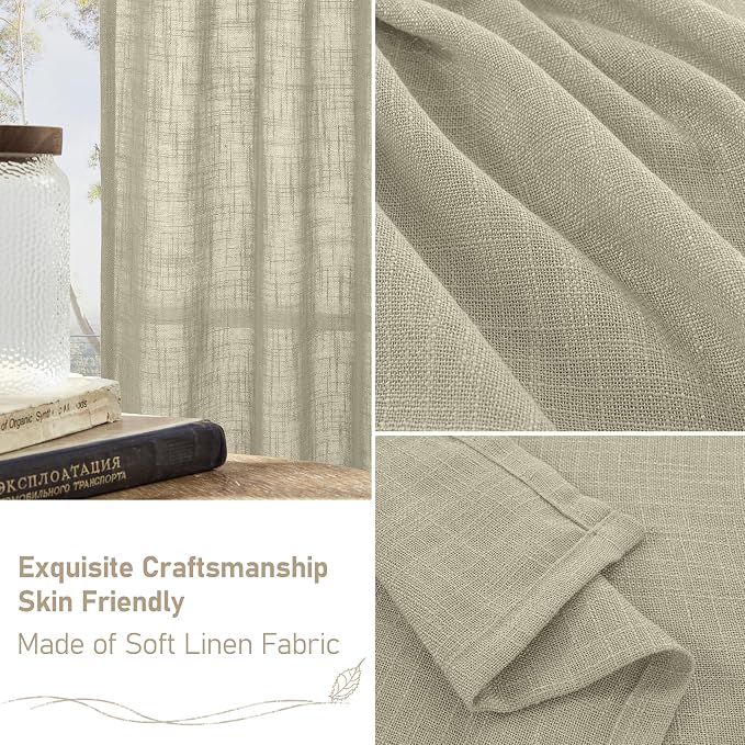 Living Room Linen Curtains 95 Inch - Image 6
