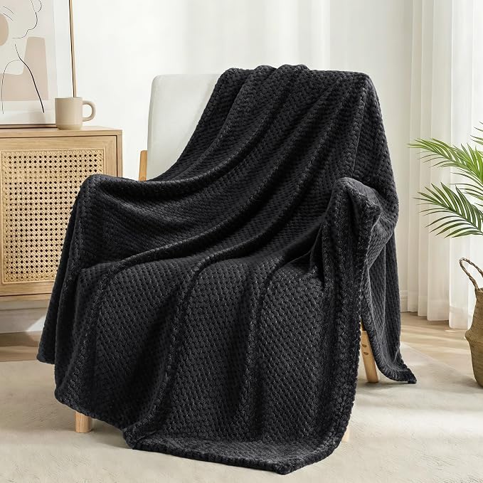 Exclusivo Mezcla Large Waffle Fleece Throw Blanket by ExclusivoMezcla