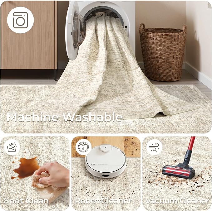 4x12 Runner Rug Non Slip, Washable Hallway Runner Rug, Nursery Room, Soft - Image 8