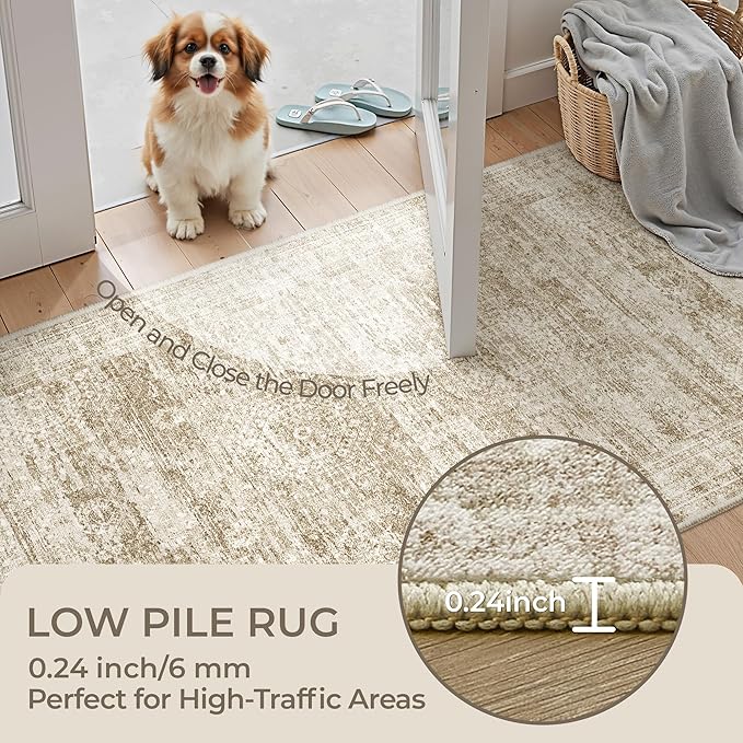 2x10 Runner Rug Non Slip, Washable Hallway Runner Rug, Laundry Room, Soft - Image 6