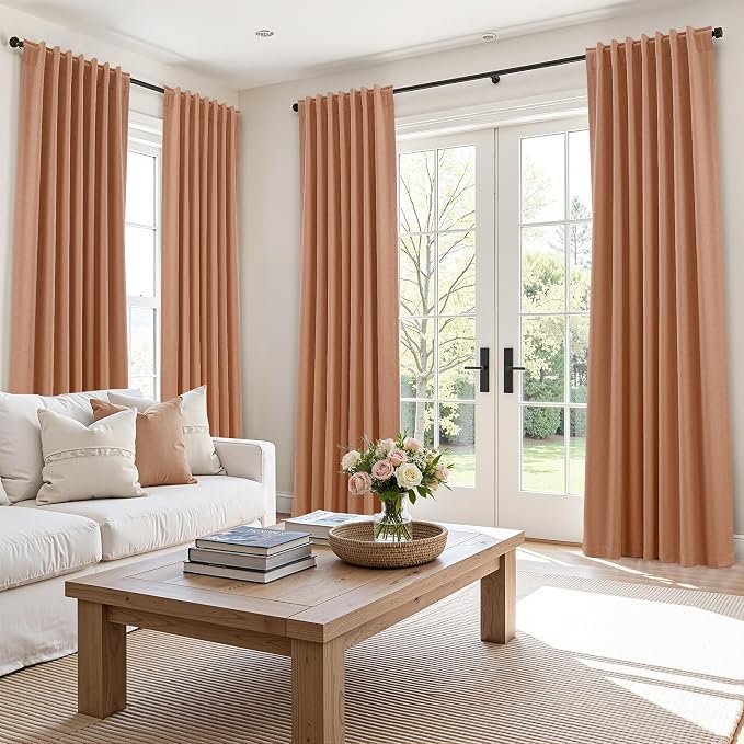 100% Blackout Curtains 96 Inch Length 2 Panels Set - Image 9