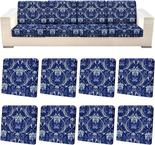 8Pcs Patio Cushion Covers Stretch Outdoor Furniture Protector Slipcovers | by pickyNproud