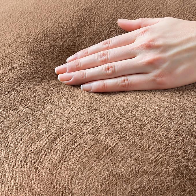 MIULEE Boho Linen Fringe Decorative Fall Throw Pillow Covers Brown 16x16 | Set - Image 2