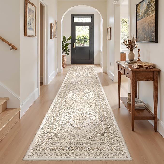 2x12 Runner Rug Non Slip, Washable Hallway Runner Rug, Laundry Room, Soft by Zesthome